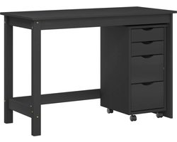 vidaXL - Bureau - en - rolkast - set - MOSS - 2 - st - Zwart