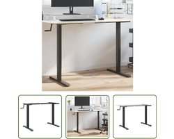 vidaXL Bureau Frame - Zit-sta Bureau - Zit-sta bureauframe (94-135)x60x(70-114) cm staal zwart - Elektrisch Bureau - Flexibele Werkplek - Ergonomisch Bureau