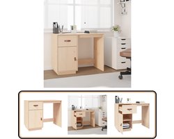 vidaXL Bureau - Grenenhout - 95x50x75 cm Kantoormeubilaar - Houten Bureau - Bureaublad - Laptop Tafel - Studietafel