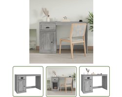 vidaXL Bureau Grijze Kleur - Kantoorbureau - Bureau met lade 115x50x75 cm bewerkt hout grijs sonoma eiken - Houten Bureau - Modern Bureau - Ergonomisch Bureau