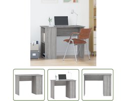 vidaXL Bureau - Kantoormeubilair - Bureau 100x55x75 cm bewerkt hout grijs sonoma eikenkleurig - Computerbureau - Houten Bureau - Grijze Meubels
