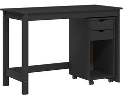 vidaXL - Bureau - kast - set - 2 - st - Grijs - Massief - grenenhout