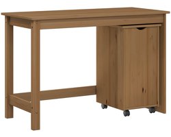 vidaXL - Bureau - kast - set - 2 - st - HoningBruin - Massief - grenenhout