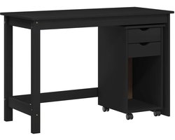 vidaXL - Bureau - kast - set - MOSS - 2 - st - Zwart - 112 - x - 50 - x - 75 - cm