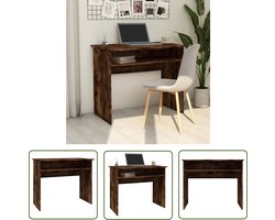 vidaXL Bureau Kopen - Kantoorbureau - Bureau 90x50x74 cm bewerkt hout gerookt eikenkleurig - Houten Bureau - Modern Bureau - Compact Bureau