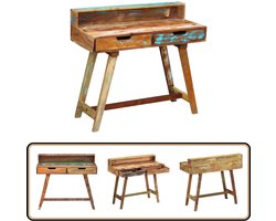 vidaXL Bureau - Massief Gerecycled Hout - 100x45x90 cm Vintage Bureau - Industrieel Bureau - Bureaus Made Of Wood - Recycled Furniture - Handmade Desk