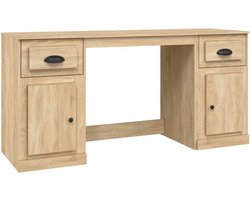 vidaXL - Bureau - met - kast - bewerkt - hout - sonoma - eikenkleurig