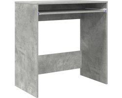 vidaXL - Bureau - met - lade - Beton - Grijs - 77.5 - x - 43 - x - 79 - cm - Bewerkt - hout