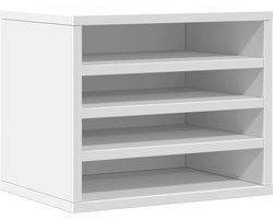 vidaXL - Bureau - organiser - 36x26x29,5 - cm - bewerkt - hout - wit