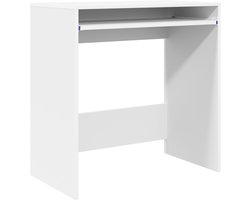 vidaXL - Bureau - Wit - Bewerkt - hout - 77.5 - x - 43 - x - 79 - cm