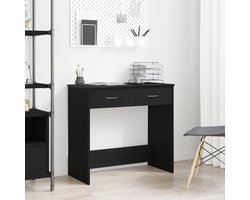 vidaXL - Bureau - Zwart - Eiken - Bewerkt - hout - 80 - x - 40 - x - 75 - cm