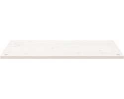 vidaXL Bureaublad 100x60x2,5 cm massief grenenhout wit
