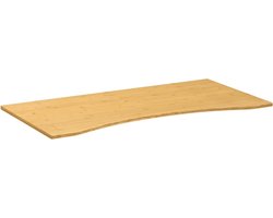 vidaXL Bureaublad Bamboe - 100x50x1,5 cm - Gelakt Bamboebureaublad - Bureautafelblad - Houten Bureau - Laptopstandaard - Home Office