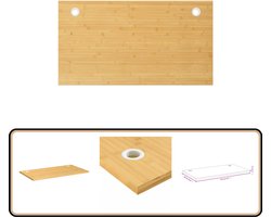 vidaXL Bureaublad - Bamboe - 110x60x2,5 cm Bamboebureaublad - Bureautafelblad - Home Office - Laptopstandaard - Computerbureau