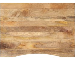 vidaXL - Bureaublad - met - ronding - 100x80x2,5 - cm - massief - ruw - mangohout