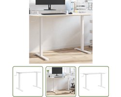 vidaXL Bureauframe - Zit-sta Bureau - Zit-sta bureauframe (94-135)x60x(70-114) cm staal wit - Elektrisch Bureau - Ergonomische Werkplek - Home Office