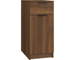 vidaXL - Bureaukast - 33,5x50x75 - cm - bewerkt - hout - bruin - eikenkleur