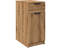 vidaXL - Bureaukast - 33x50x75 - cm - bewerkt - hout - artisanaal - eikenkleurig