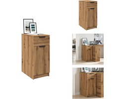 vidaXL Bureaukast - Bureaukasten - Opbergkast - Kantoorkast - Bureaukast 33x50x75 cm bewerkt hout artisanaal eikenkleurig