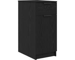 vidaXL - Bureaukast - Zwart - eiken - 33 - x - 50 - x - 75 - cm - Bewerkt - hout