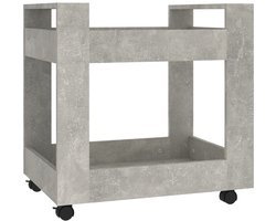 vidaXL - Bureaukastje - 60x45x60 - cm - bewerkt - hout - betongrijs