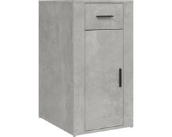 vidaXL Bureaukastje betongrijs 40x49x75 cm Bureaukast - Houten Bureaukast - Grijze Bureaukast - Compact Bureaukast - Opbergkast