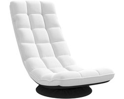 vidaXL - Bureaustoel - 70x51x79 - cm - stof - wit