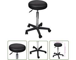 vidaXL Bureaustoel - Kantoorstoel - Kantoorkruk zwart - Moderne Stoel - Ergonomische Stoel - Adjustable Height Chair
