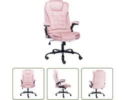 vidaXL Bureaustoel - Kantoorstoel - Kantoorstoel fluweel roze - Ergonomische Stoel - Comfortabele Stoel - Rozerge Stoel