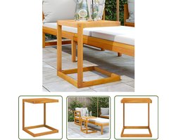 vidaXL C Vormige Tafel - Bijzet Tafels - Bijzettafel C-vormig 42x40x50 cm massief acaciahout - Acacia Hout - Salontafel - Buitentafels