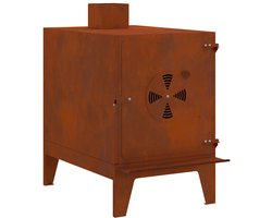 vidaXL - Campingkachel - 35x50x60 - cm - cortenstaal