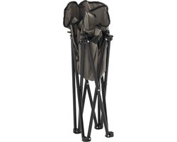 vidaXL Campingstoelen 2 st met vakje inklapbaar grijs