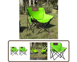 vidaXL Campingstoelen - Set van 2 - Groen - Inklapbaar Campingstoel - Tuinstoel - Vouwstoel - Outdoorstoel - Klapstoel