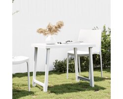 vidaXL Campingtafel - Hout-look - 79x56x64 cm - Wit Campingtafel - Buitentafel - Tuintafel - Picknicktafel - Houten Look