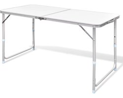 vidaXL - Campingtafel - inklapbaar - en - verstelbaar - 120x60 - cm - aluminium