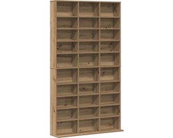 vidaXL - CD - Kast - Artisan - Eiken - 101 - x - 23 - x - 177,5 - cm - Bewerkt - hout