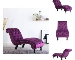 vidaXL Chaise Longue - Chaise Longues - Loungestoel - Loungestoelen - Chaise longue fluweel paars