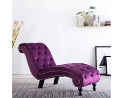 vidaXL Chaise longue fluweel paars - Chaise Longue - Chaise Longues - Loungestoel - Loungestoelen