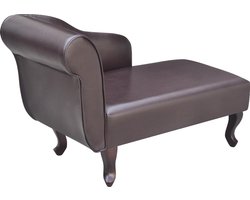 vidaXL - Chaise - longue - kunstleer - bruin