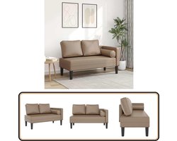 vidaXL Chaise longue - Kunstleer - Cappuccino Chaise Lounge - Loungestoel - Koffiebruin - Kunstleder - Modern Interieur