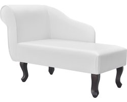 vidaXL - Chaise - longue - kunstleer - wit