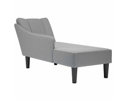 vidaXL Chaise longue - Lichtgrijs - Rechterarmleuning Chaise Longue - Chaise Longues - Chaise Lounge Stoel - Chaise Lounge Bank Stoel