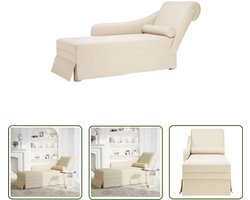 vidaXL Chaise longue met bolster en rechterarmleuning linnen - Dynamische Sleutel - Draaihoek Sleutel - Gereedschapset - Mechanica - Handgereedschap