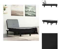 vidaXL - Chaise - longue - stof - lichtgrijs