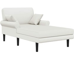 vidaXL - Chaise - longue - Wit - Kunstleer