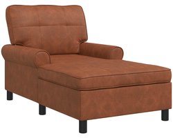 vidaXL - Chaise - Lounge - Bruin - Kunstleer - 91 - x - 157 - x - 91 - cm