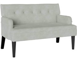 vidaXL - Chesterfield - Bank - Lichtgrijs - 112 - x - 65,5 - x - 75 - cm - Fluweel