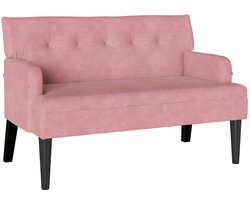 vidaXL - Chesterfield - Bank - Roze - 112 - x - 65,5 - x - 75 - cm - Fluweel