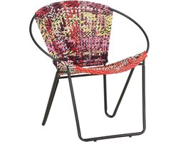 vidaXL Cirkelstoel chindi stof meerkleurig - Cirkelstoel - Chindi Stoffen - Relaxfauteuil - Lounge Stoel - Multikleuren Stoel
