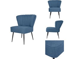 vidaXL Cocktail Stoel - Cocktail Stoelen - Cocktailstoel - Cocktailstoelen - Cocktailstoel stof blauw